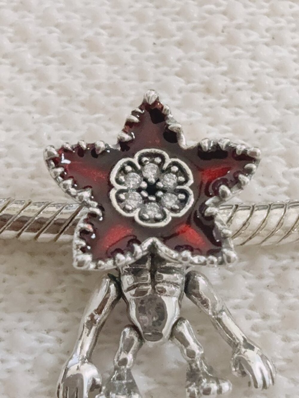 Stranger Things Moveable Demogorgon Charm S925 Silver Charm For Pandora Bracelet